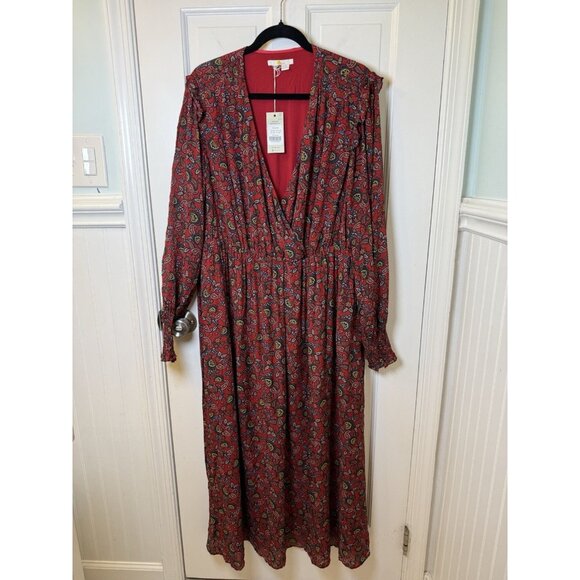 Boden Women's Winterberry, Exotic Floral Becky Midi Wrap Dress SZ US 20/22R NWT - Picture 1 of 14